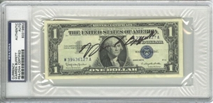 Warren Buffett Signed 1957 United States Silver Certificate Currency (PSA/DNA Slabbed)